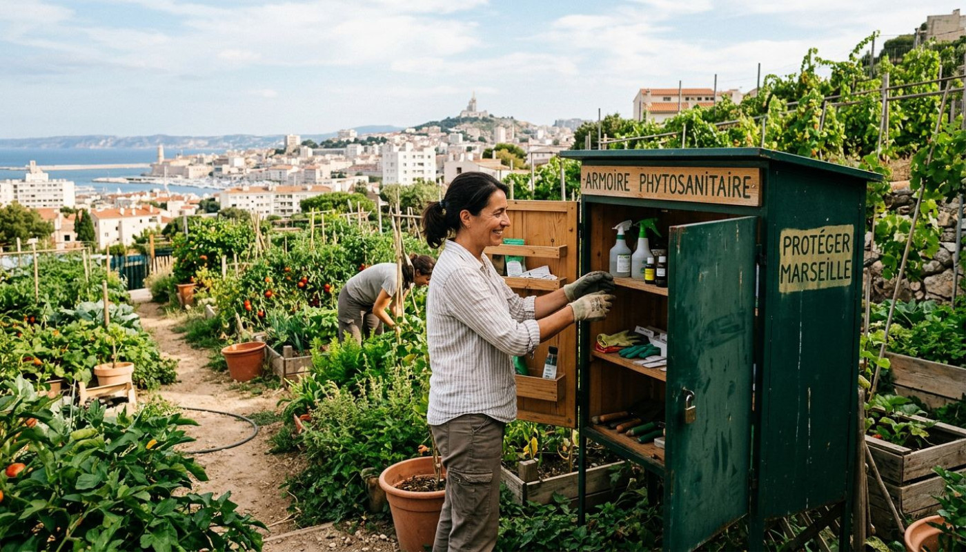 Armoire phytosanitaire : protéger Marseille, de la vigne urbaine aux potagers collectifs
